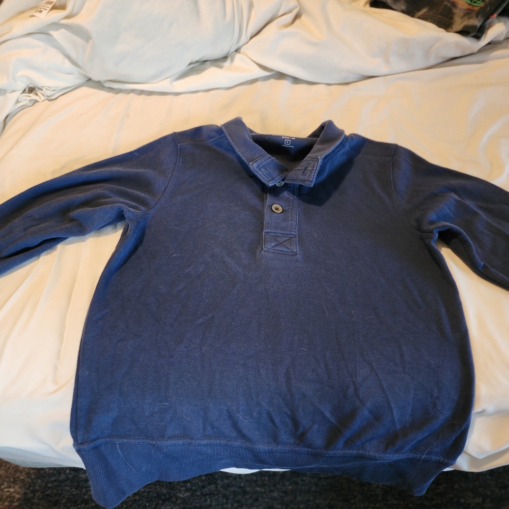 Casual Blue Long Sleeve Eddie Bauer Polo